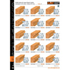 Profile Knives for Insert Shaper System 1-37/64” (40mm) - Thickness=5/32” (4mm) - Professional Knives for Industrial Woodworking