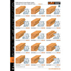 Profile Knives for Insert Shaper System 1-37/64” (40mm) - Thickness=5/32” (4mm) - Professional Knives for Industrial Woodworking