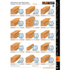 Profile Knives for Insert Shaper System 1-37/64” (40mm) - Thickness=5/32” (4mm) - Professional Knives for Industrial Woodworking