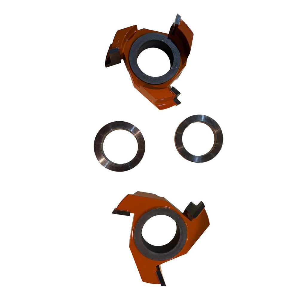 PT 32-002 FOUR PIECE EXPANDABLE DOUBLE EASING SET - Professional Shaper Cutters for Industrial Woodworking