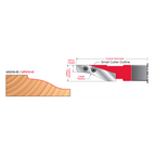 3 4" Carbide Insert Cutter (For 5/8" and 3/4" Panels) - Professional Shaper Cutters for Industrial Woodworking