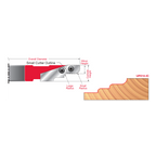 3 4" 1-1 4" (UP) UP214-IC Carbide Insert Cutter (For 5/8" and 3/4" Panels) - Professional Shaper Cutters for Industrial Woodworking