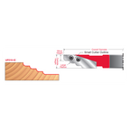 3 4" 1-1 4" (UP) UP219-IC Carbide Insert Cutter (For 5/8" and 3/4" Panels) - Professional Shaper Cutters for Industrial Woodworking