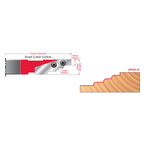 3 4" 1-1 4" (UP) UP222-IC Carbide Insert Cutter (For 5/8" and 3/4" Panels) - Professional Shaper Cutters for Industrial Woodworking