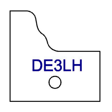 4" Bore Left DE3LH Door Edge Profile Cutters - Professional Profile Cutter for Industrial Woodworking