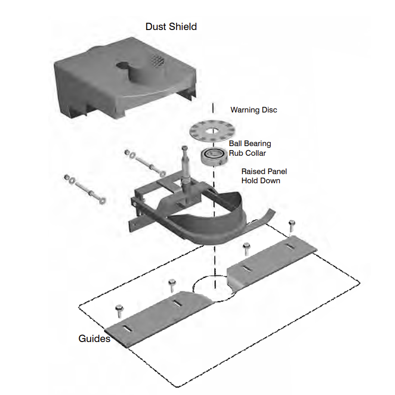 Single Raise 5 8" Material No 28" Panel Raising Setup - With Hold Down - For Weaver Shaper - Professional Setup for Industrial Woodworking