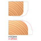 Combination 1/4" & 1/2" Round Over Cutters