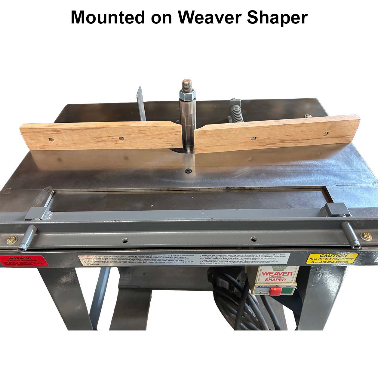 No Hold Down 4" Weaver Sticker Plate Setup w/ Hold Down - Professional Setup for Industrial Woodworking