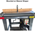 No Hold Down 4" Weaver Sticker Plate Setup w/ Hold Down - Professional Setup for Industrial Woodworking
