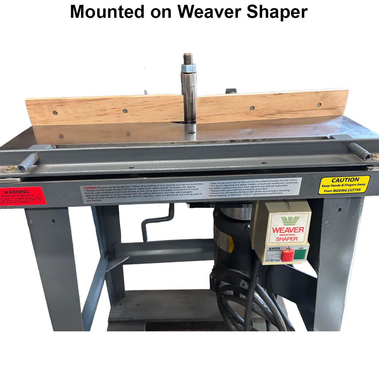 No Hold Down 4" Weaver Sticker Plate Setup w/ Hold Down - Professional Setup for Industrial Woodworking