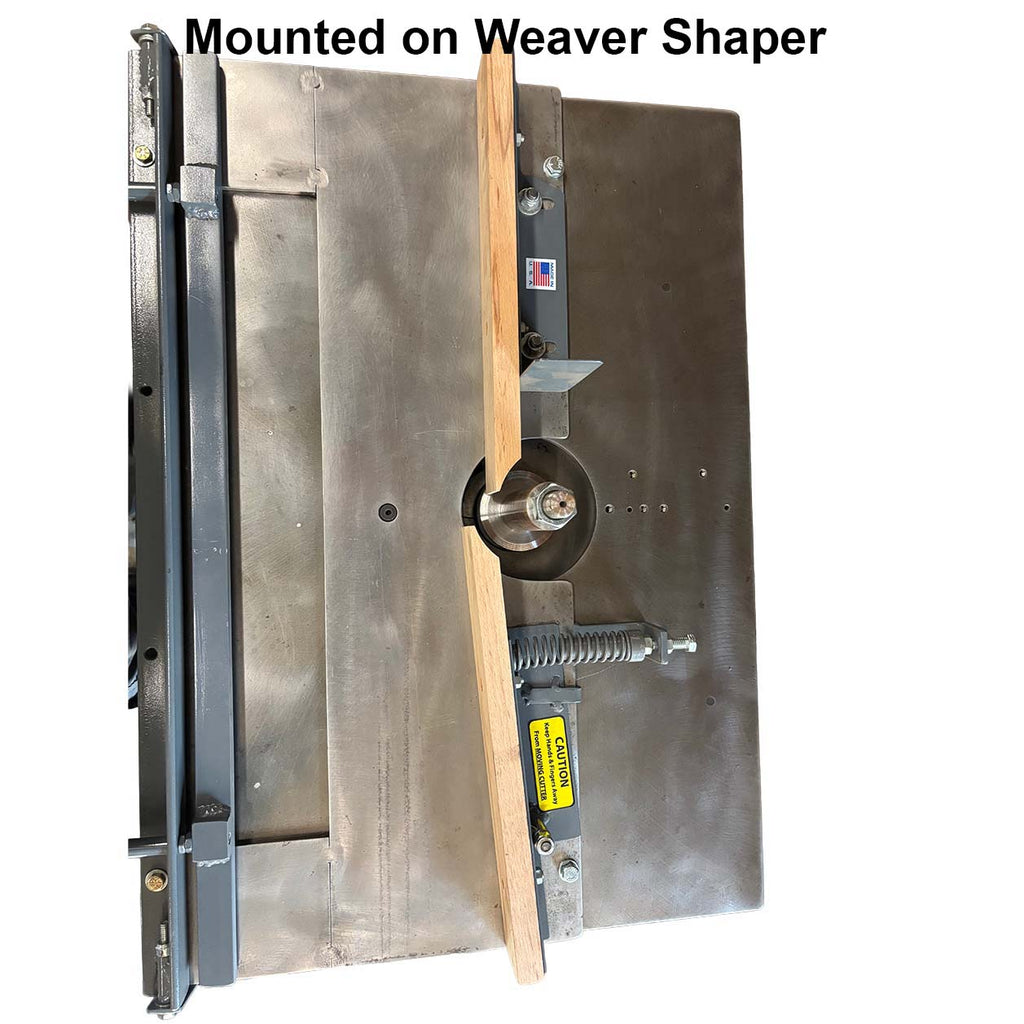 No Hold Down 4" Weaver Sticker Plate Setup w/ Hold Down - Professional Setup for Industrial Woodworking