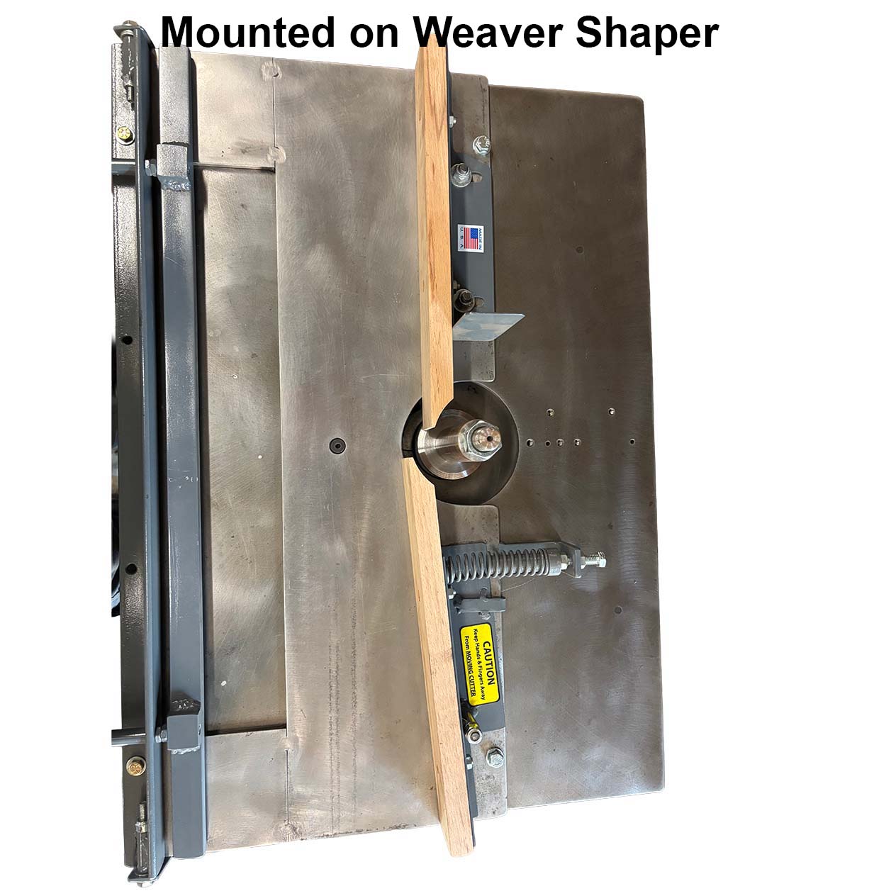 No Hold Down 4" Weaver Sticker Plate Setup w/ Hold Down - Professional Setup for Industrial Woodworking