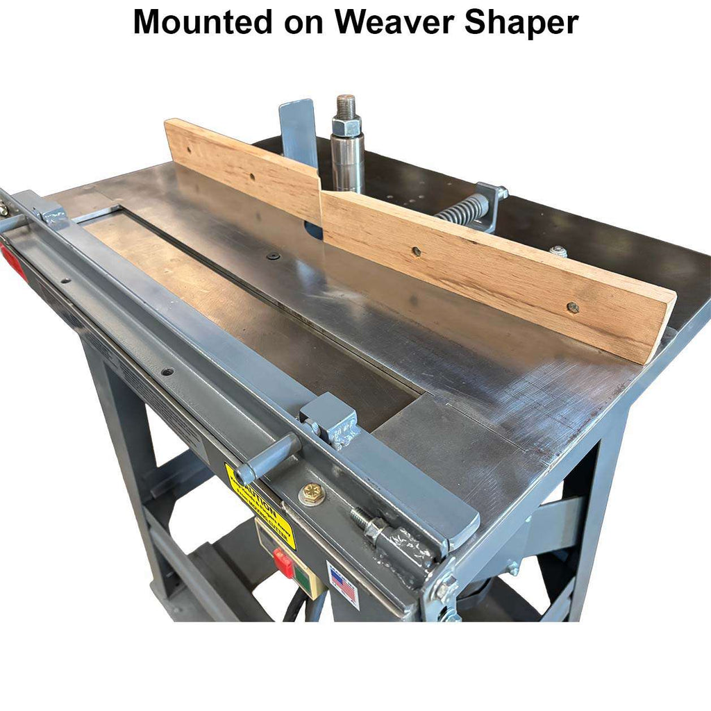 No Hold Down 4" Weaver Sticker Plate Setup w/ Hold Down - Professional Setup for Industrial Woodworking