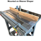 No Hold Down 4" Weaver Sticker Plate Setup w/ Hold Down - Professional Setup for Industrial Woodworking