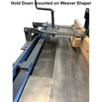 Hold Down 4" Weaver Sticker Plate Setup w/ Hold Down - Professional Setup for Industrial Woodworking