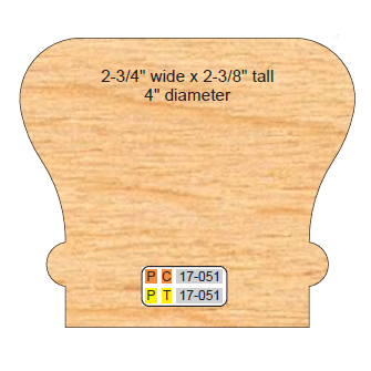 4 inch Squared 17-051 HANDRAIL CUTTERS (2 Piece Set) - Professional for Industrial Woodworking