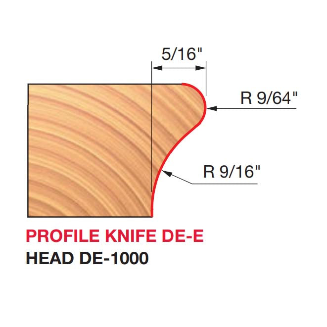 DE-E One Piece Door Edge Profile Cutters - Professional Cutter for Industrial Woodworking