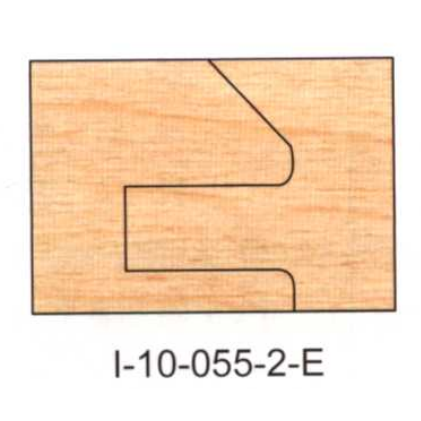 I-10-055-2 Eased DEDICATED PROFILE INSERT CUTTERS - 2 PC. SETS - - Professional Insert Cutter for Industrial Woodworking