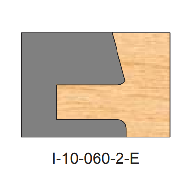 I-060-E Cope Two Piece Dedicated Insert Replacement Tips - Professional Insert Tips for Industrial Woodworking