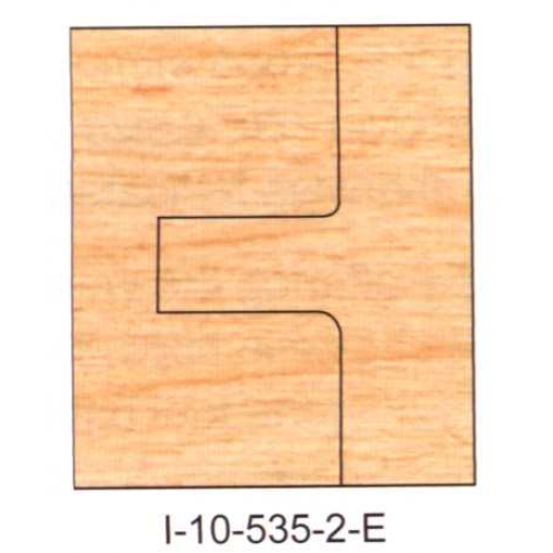 I-10-535-2 Eased DEDICATED PROFILE INSERT CUTTERS - 2 PC. SETS - - Professional Insert Cutter for Industrial Woodworking