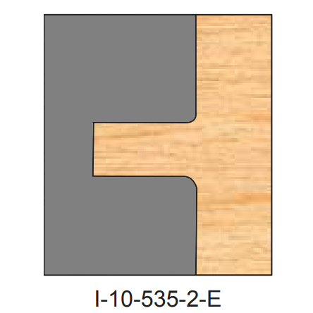 I-535-E Cope Two Piece Dedicated Insert Replacement Tips - Professional Insert Tips for Industrial Woodworking