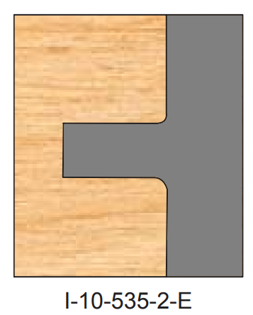 I-535-E Pattern Two Piece Dedicated Insert Replacement Tips - Professional Insert Tips for Industrial Woodworking