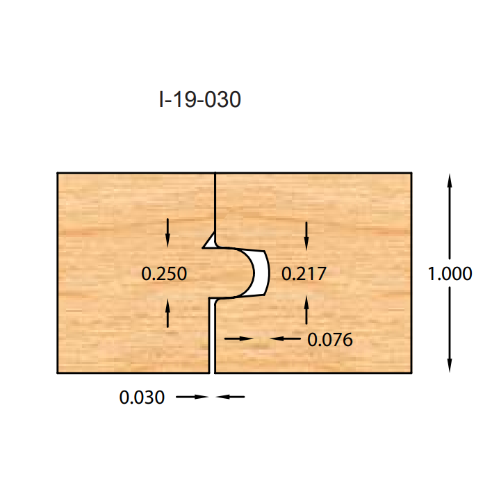 I-19-030 FLOORING SET INSERT CUTTER 2 PC. SETS - Professional Insert Cutter for Industrial Woodworking