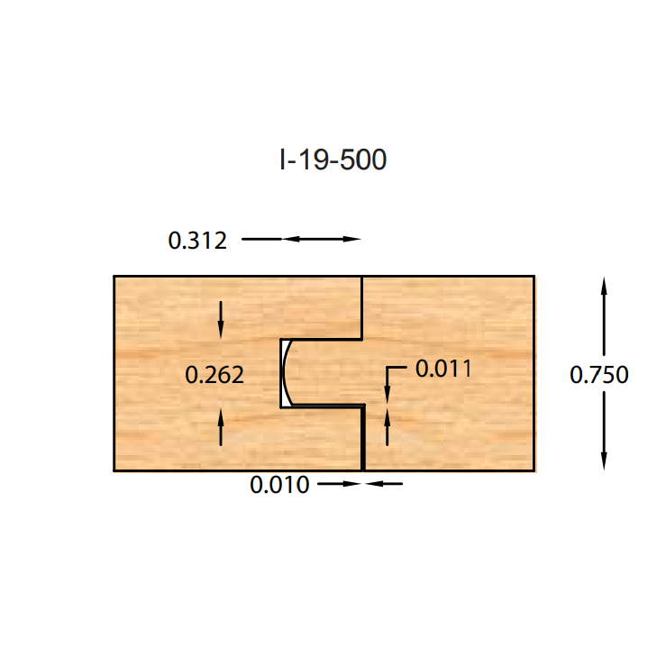 I-19-500 FLOORING SET INSERT CUTTER 2 PC. SETS - Professional Insert Cutter for Industrial Woodworking