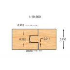 I-19-500 FLOORING SET INSERT CUTTER 2 PC. SETS - Professional Insert Cutter for Industrial Woodworking
