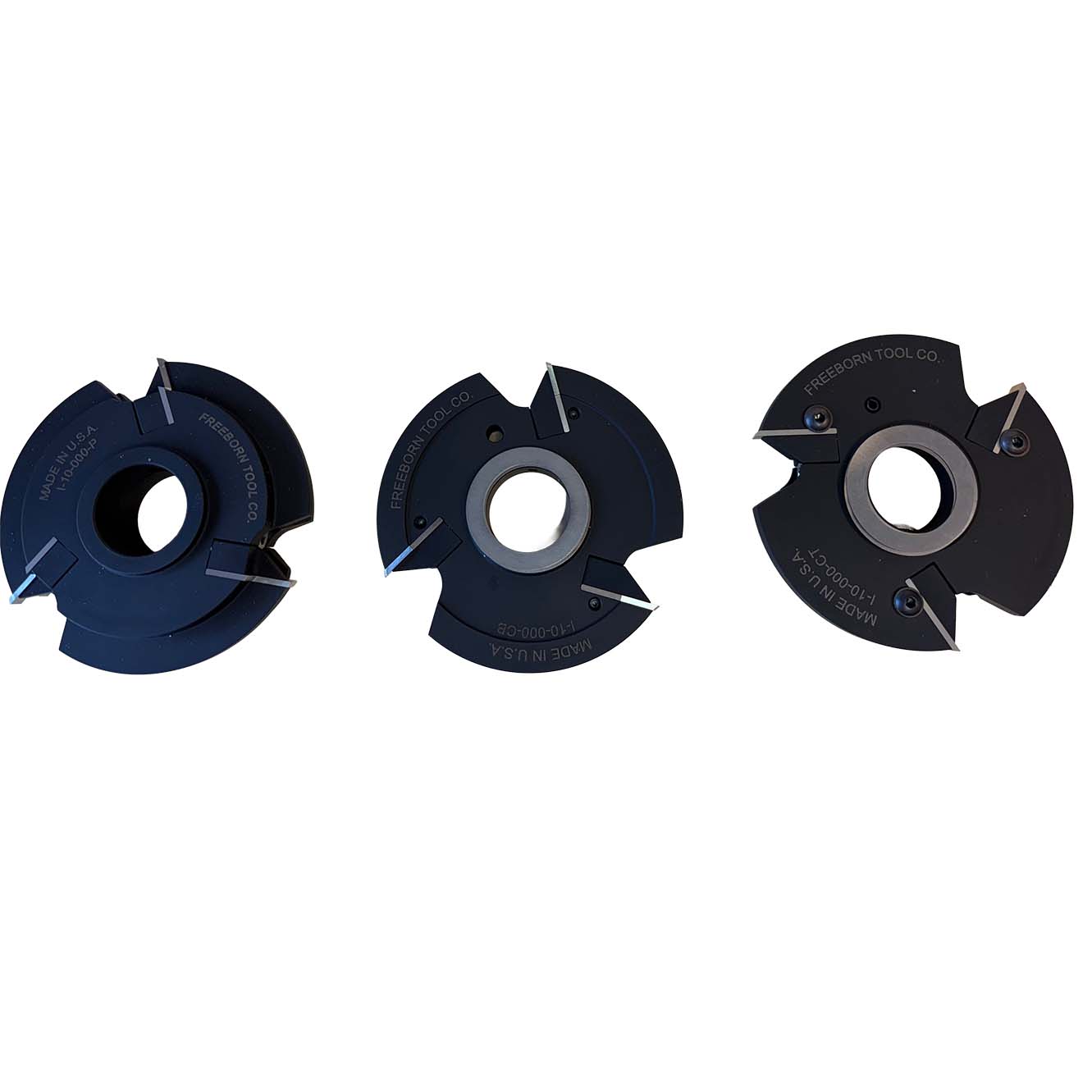 I-10-020 Eased MULTI PROFILE INSERT CUTTERS 3 PC. SETS - Professional Insert Cutter for Industrial Woodworking