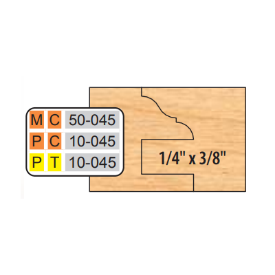 PT 10-045 Cope & Pattern (6 Piece Cutter Sets) - Professional Shaper Cutters for Industrial Woodworking