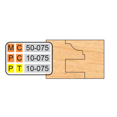 PT 10-075 Cope & Pattern (6 Piece Cutter Sets) - Professional Shaper Cutters for Industrial Woodworking