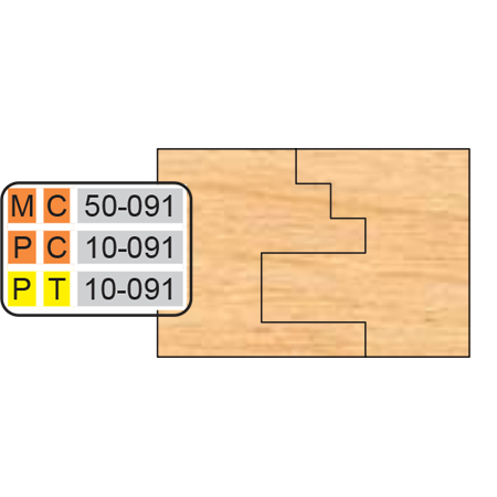 PT 10-091 Cope & Pattern (6 Piece Cutter Sets) - Professional Shaper Cutters for Industrial Woodworking