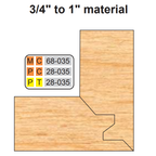 PT-28-035 ONE PIECE DOUBLE TONGUE & GROOVE LOCK MTRE CUTTER - Professional Shaper Cutters for Industrial Woodworking