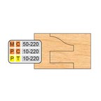 PT 10-220 Cope & Pattern (6 Piece Cutter Sets) (1/2" Depth Of Pattern) - Professional Shaper Cutters for Industrial Woodworking