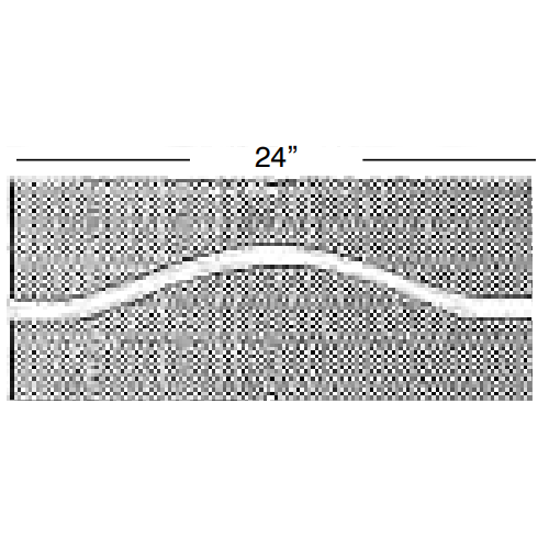 24" Crown 1-1 2" Rise Plexiglass Patterns - Professional Patterns for Industrial Woodworking