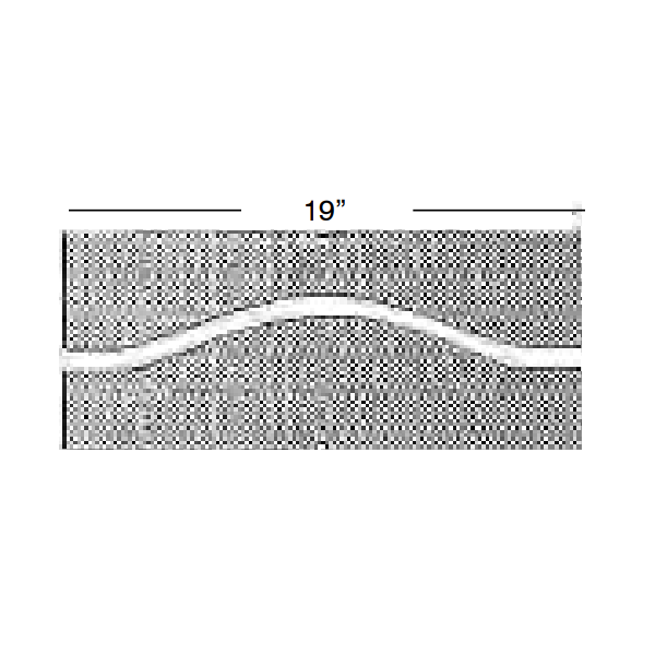 19" Crown 1-1 2" Rise Plexiglass Patterns - Professional Patterns for Industrial Woodworking
