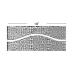 19" Crown 1-1 2" Rise Plexiglass Patterns - Professional Patterns for Industrial Woodworking