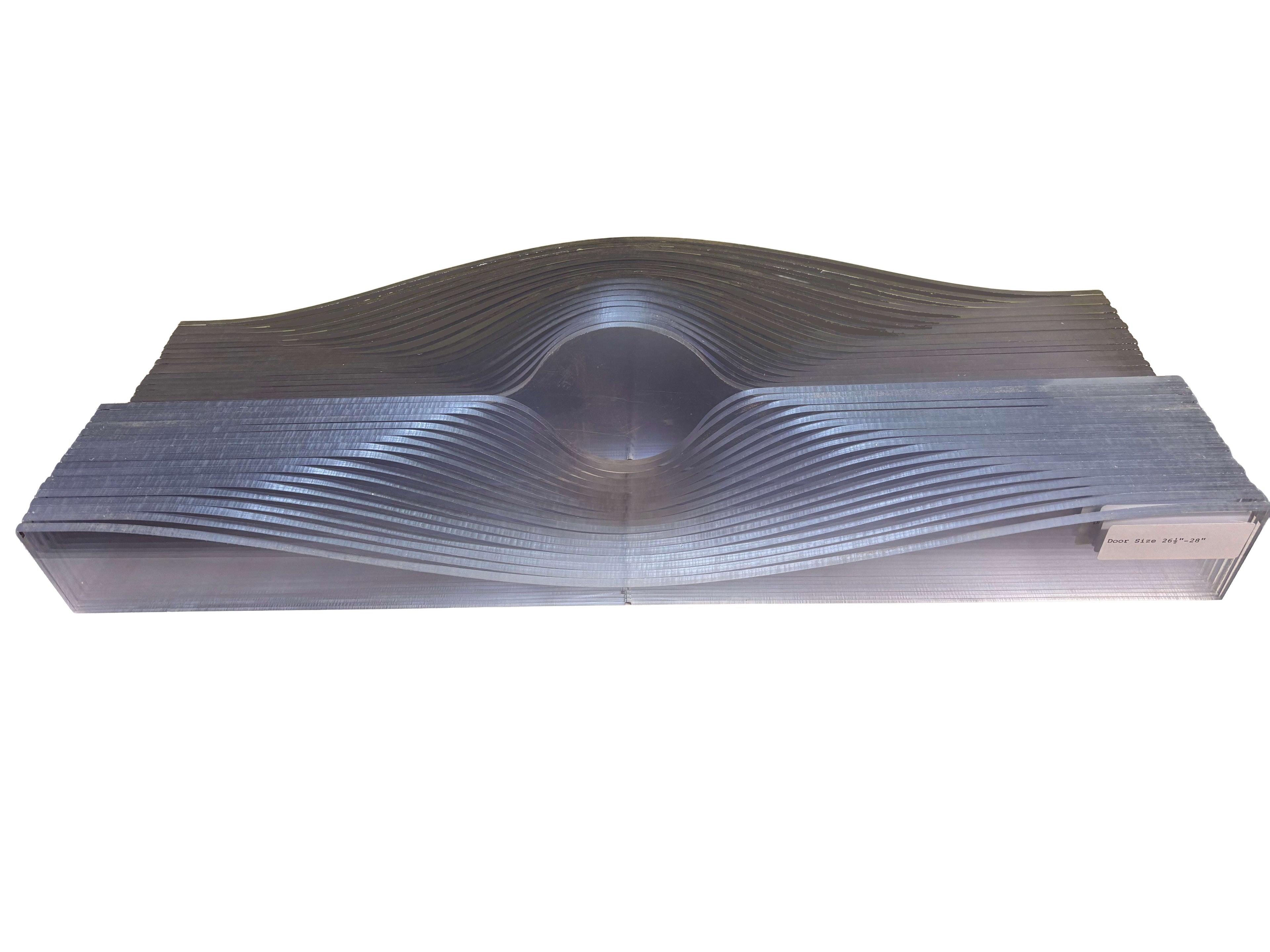 24" Crown 2" Rise Plexiglass Patterns - Professional Patterns for Industrial Woodworking