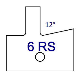 6RS (12°) No Shaker Style Series 6/7 Tips - Professional Insert Tips for Industrial Woodworking