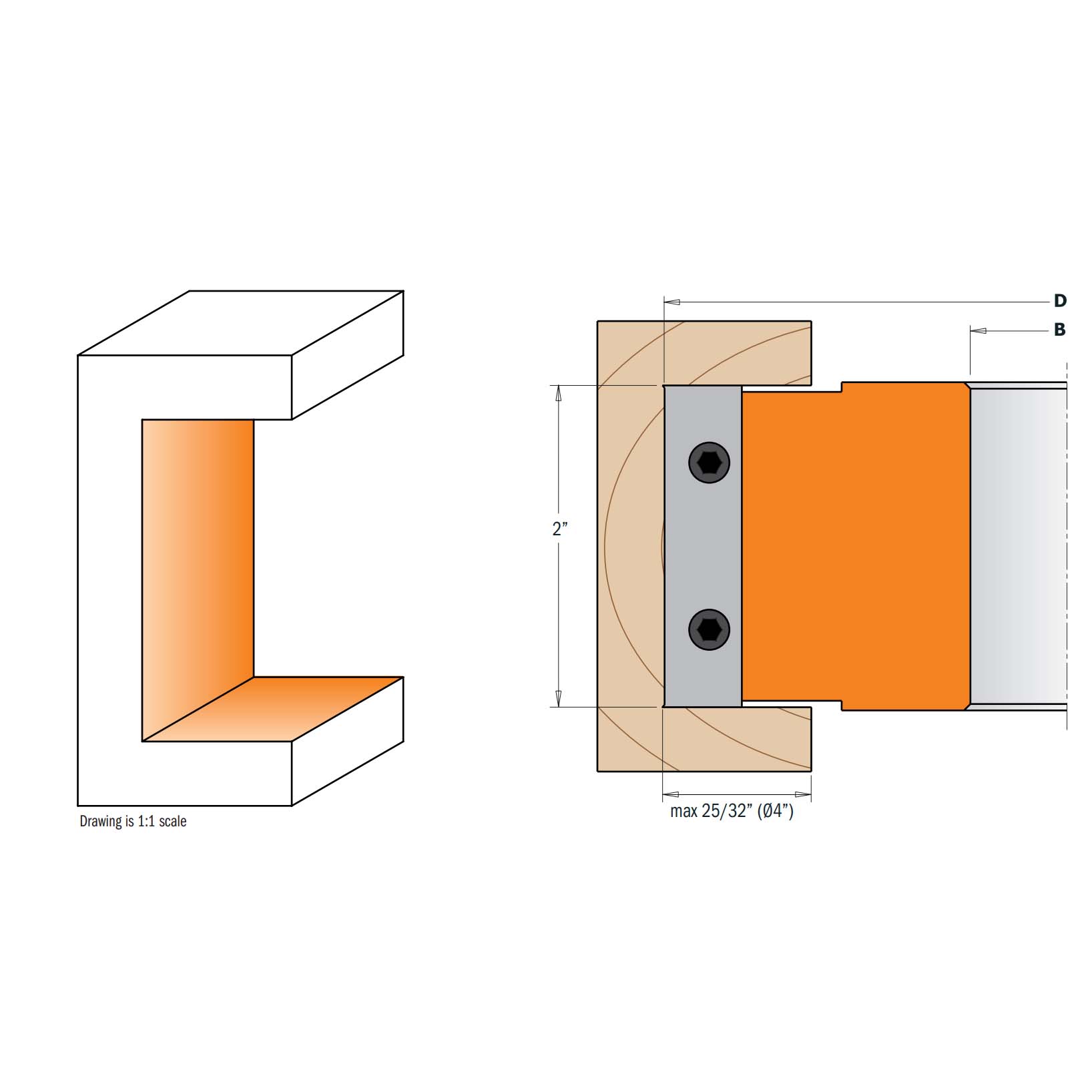 Rabbeting Cutter Heads with Shear Angle - Professional Cutter for Industrial Woodworking