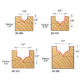Radius "V" Grooving Bits - Professional Radius "V" Grooving Bits for Industrial Woodworking