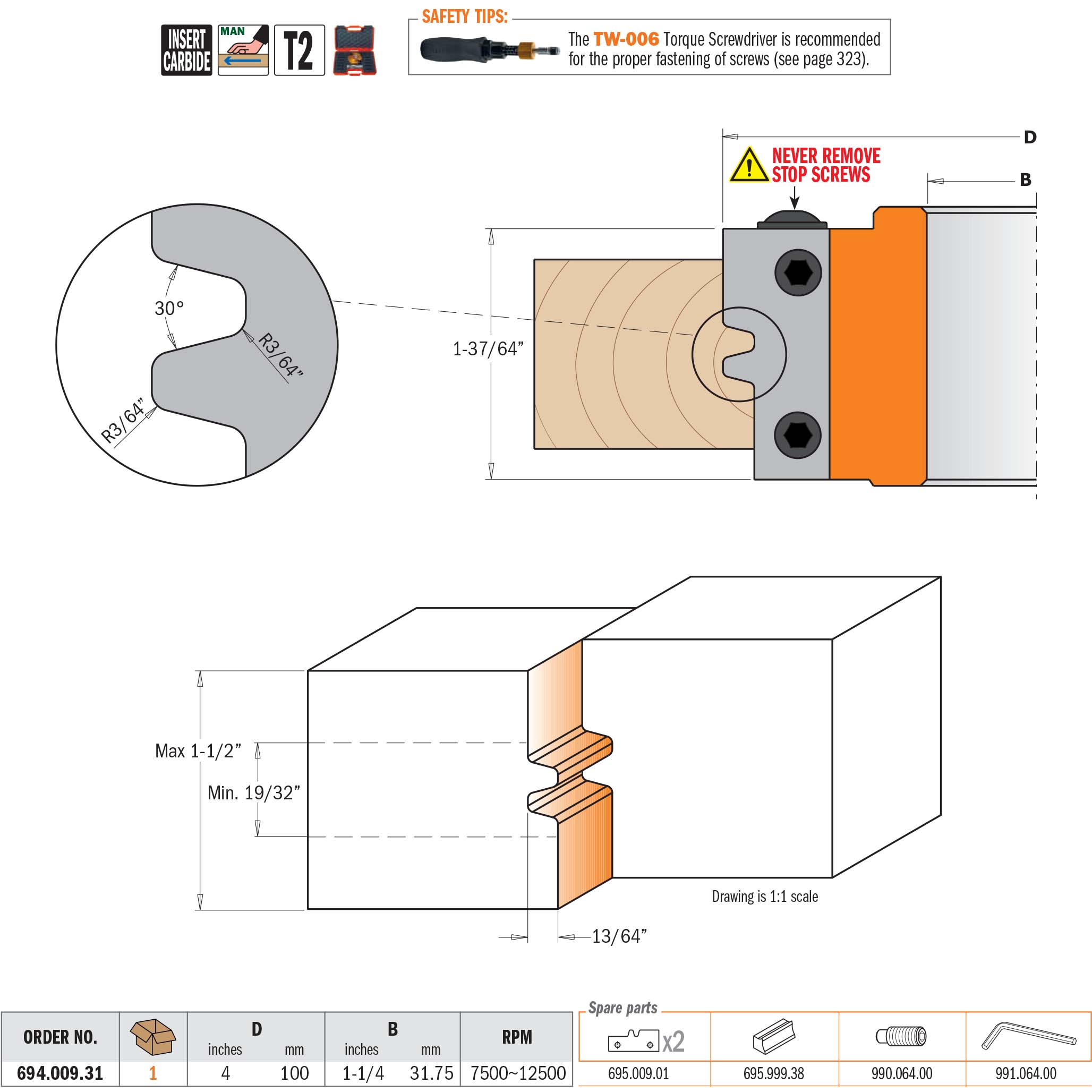 Reverse Glue Joint Cutter Heads