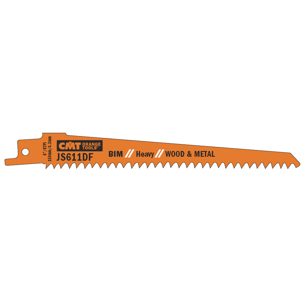JS611DF-5 Reciprocating Saw Blades | JS610VF JS1411DF JS1111DF JS711DF JS611DF - Professional Reciprocating Saw Blades for Industrial Woodworking