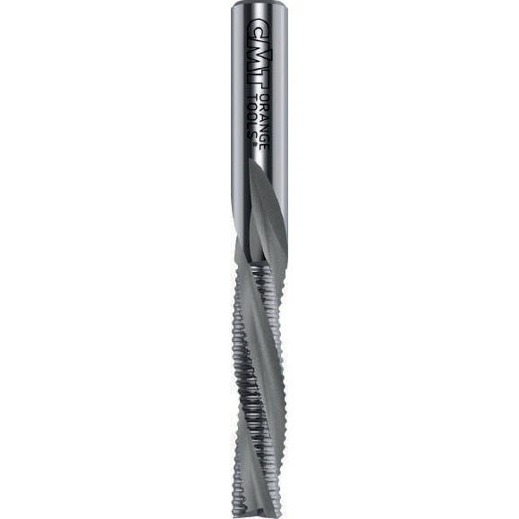 Solid Carbide Downcut Spiral Bits with Chip-Breaker