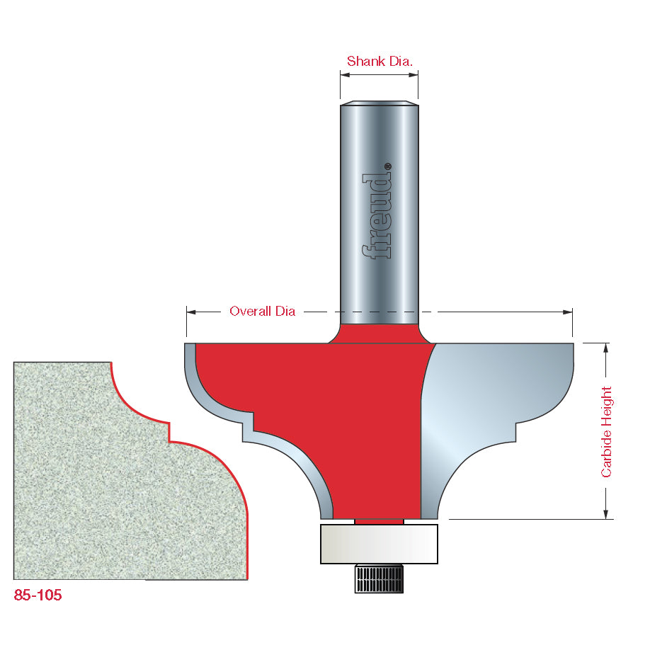 85-105 Solid Surface Edge Profile Bits - Professional Solid Surface Edge Profile Bits for Industrial Woodworking