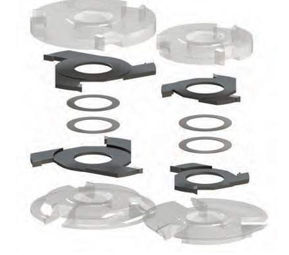 SPLIT GROOVER SET FOR 1/2" DEPTH OF PROFILE SETS