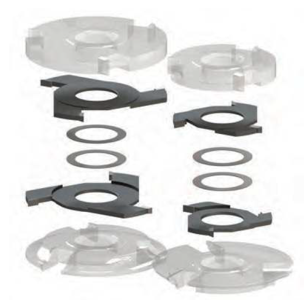 SPLIT GROOVER SET FOR 1/2" DEPTH OF PROFILE SETS