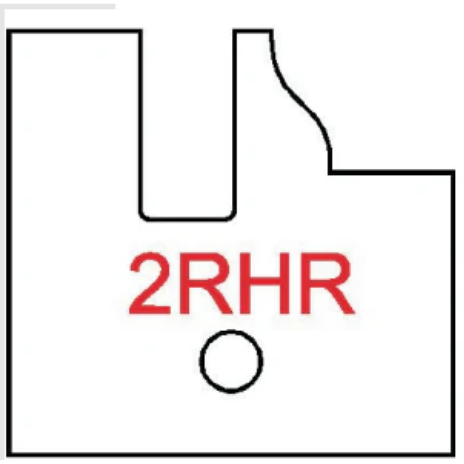 Right Hand (RH) No 2RHR Three Wing Stile & Rail Tips - Series 1-4, 8 - Professional for Industrial Woodworking