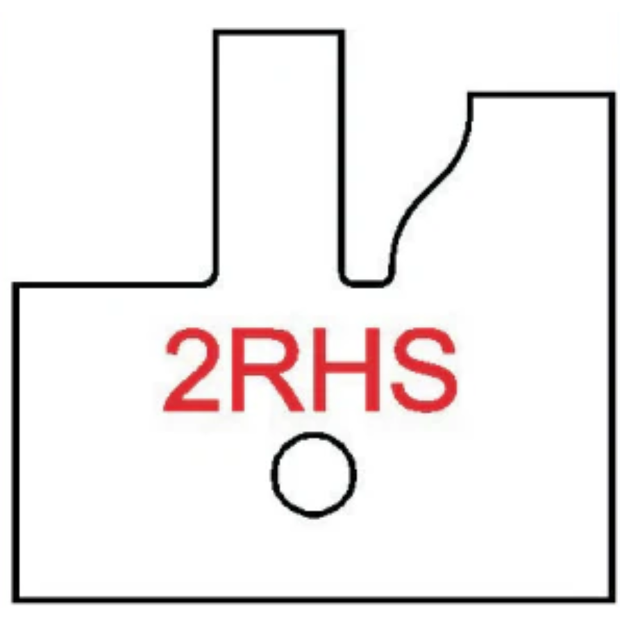 Right Hand (RH) No 2RHS Three Wing Stile & Rail Tips - Series 1-4, 8 - Professional for Industrial Woodworking